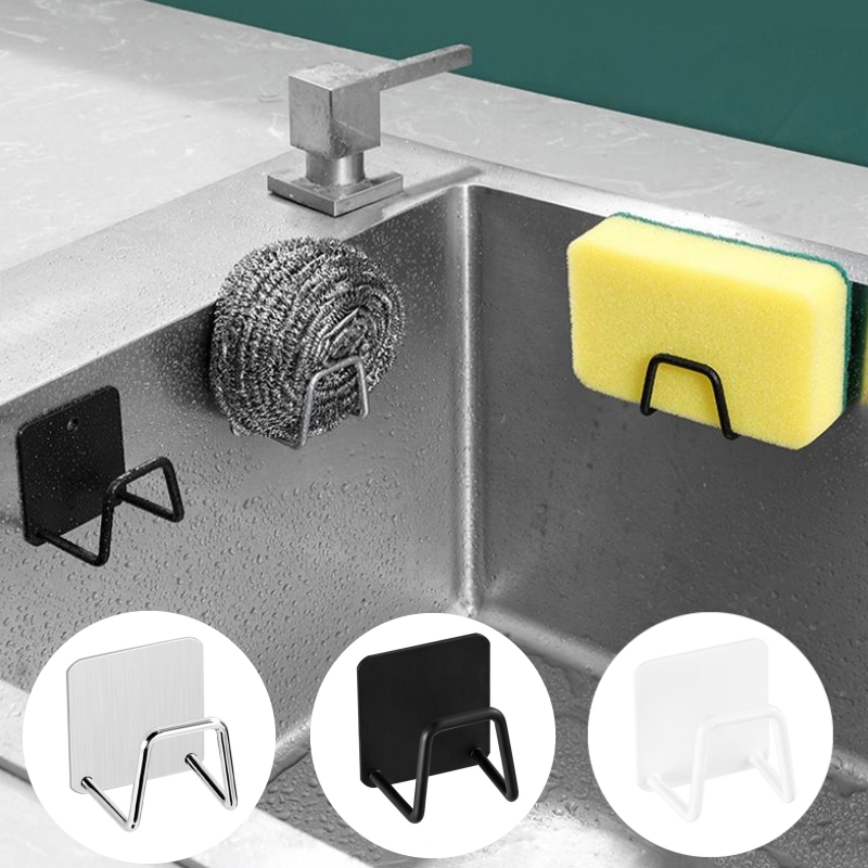 キッチンステンレス鋼シンクスポンジホルダー自己粘着排水乾燥ラ - Tech Accessories Organizer のレビューと価格