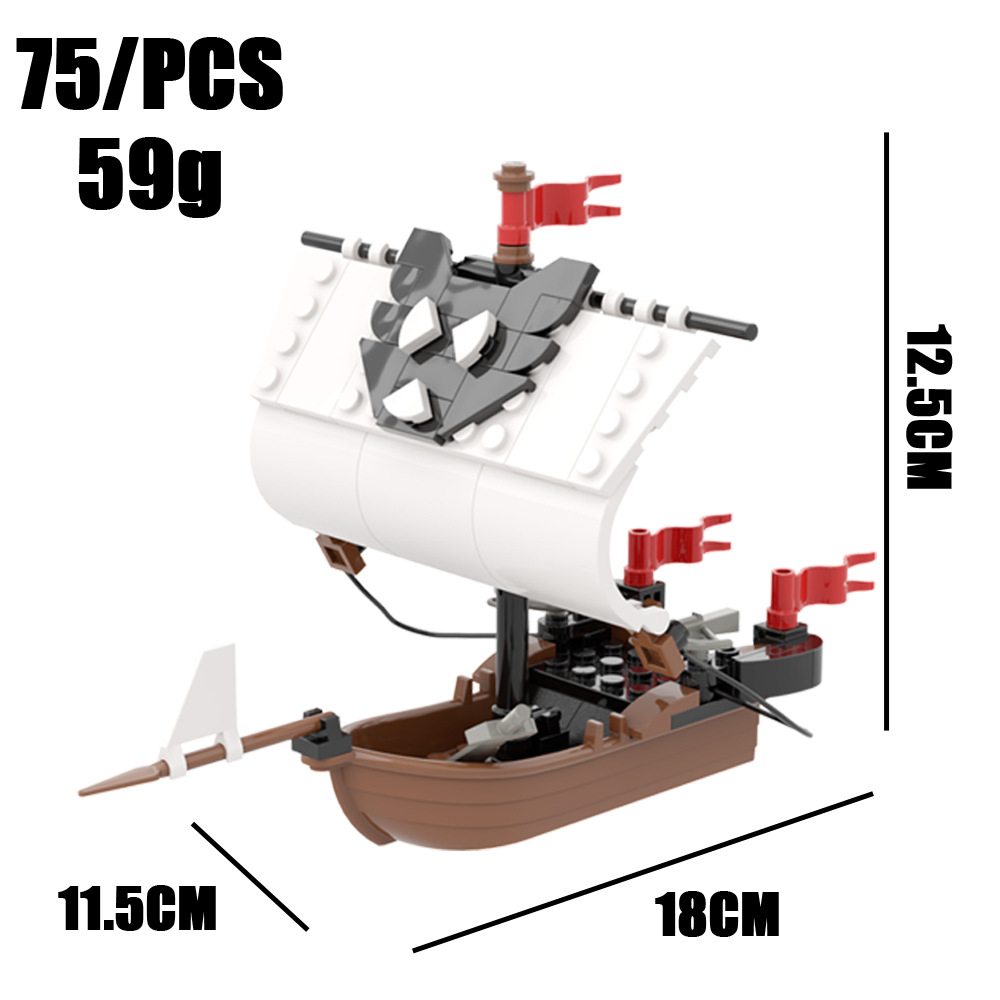 都市創造性中世海賊船漁船組み立てMOC DIYモデルビルディ - Tech Diving Accessories のレビューと価格